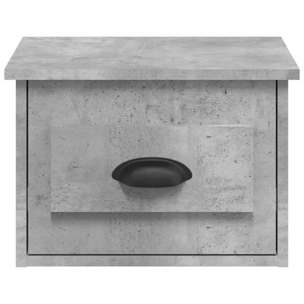Wall-mounted Bedside Cabinet Grey 41.5cm x 36cm x 28cm Engineered Wood