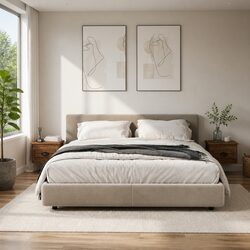 Elegant Wall-Mounted Bedside Cabinets, Set of 2