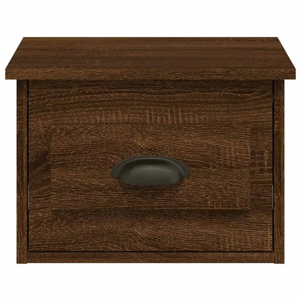 Wall-mounted Bedside Cabinets Brown Oak 41.5 x 36 x 28 cm Engineered Wood 2 Piece