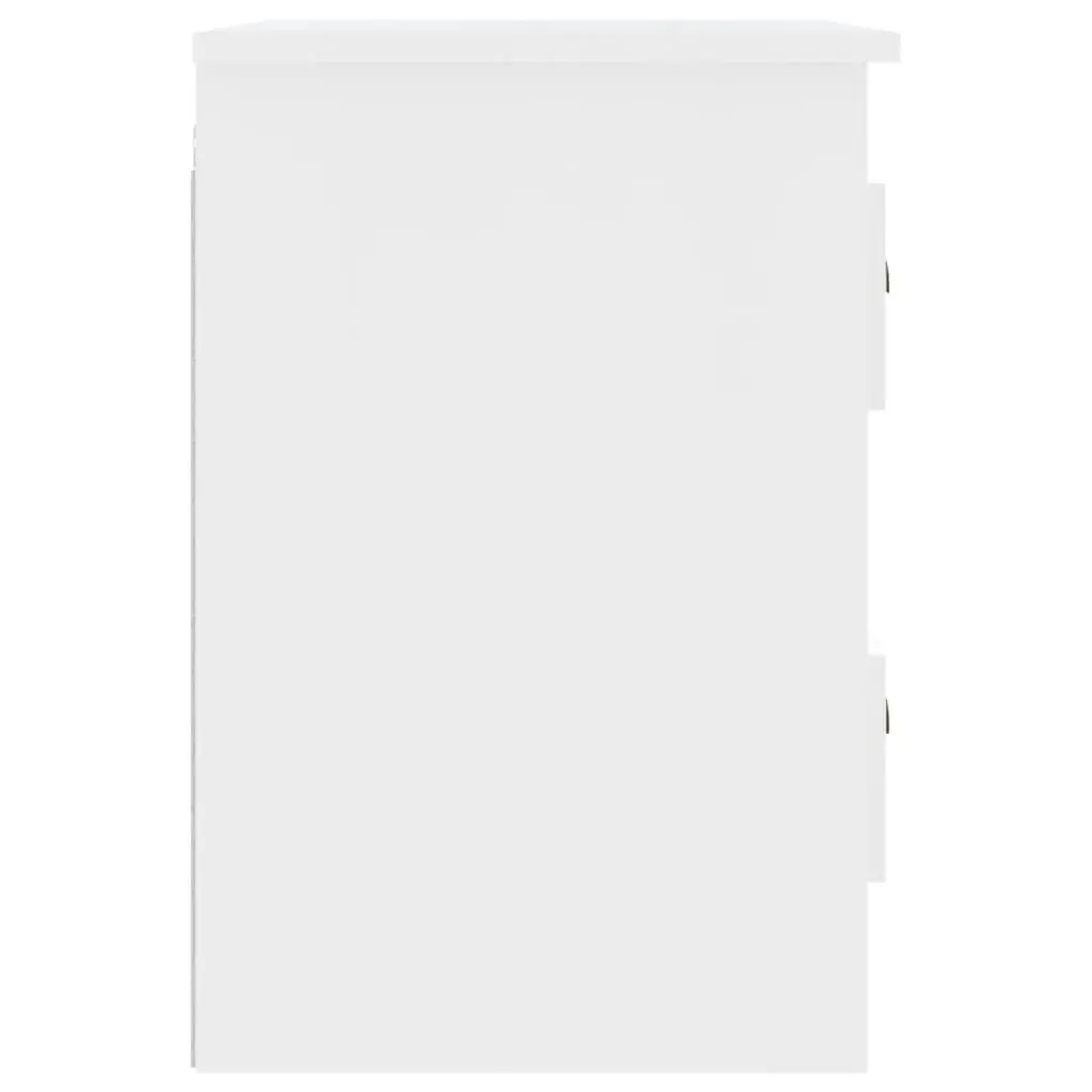 Wall-mounted Bedside Cabinet White 41.5x36x53cm Engineered Wood 2 Drawers