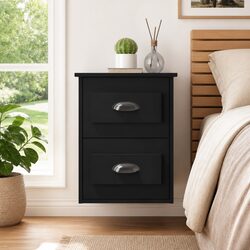 Floating Bedside Cabinet with 2 Drawers for Bedroom