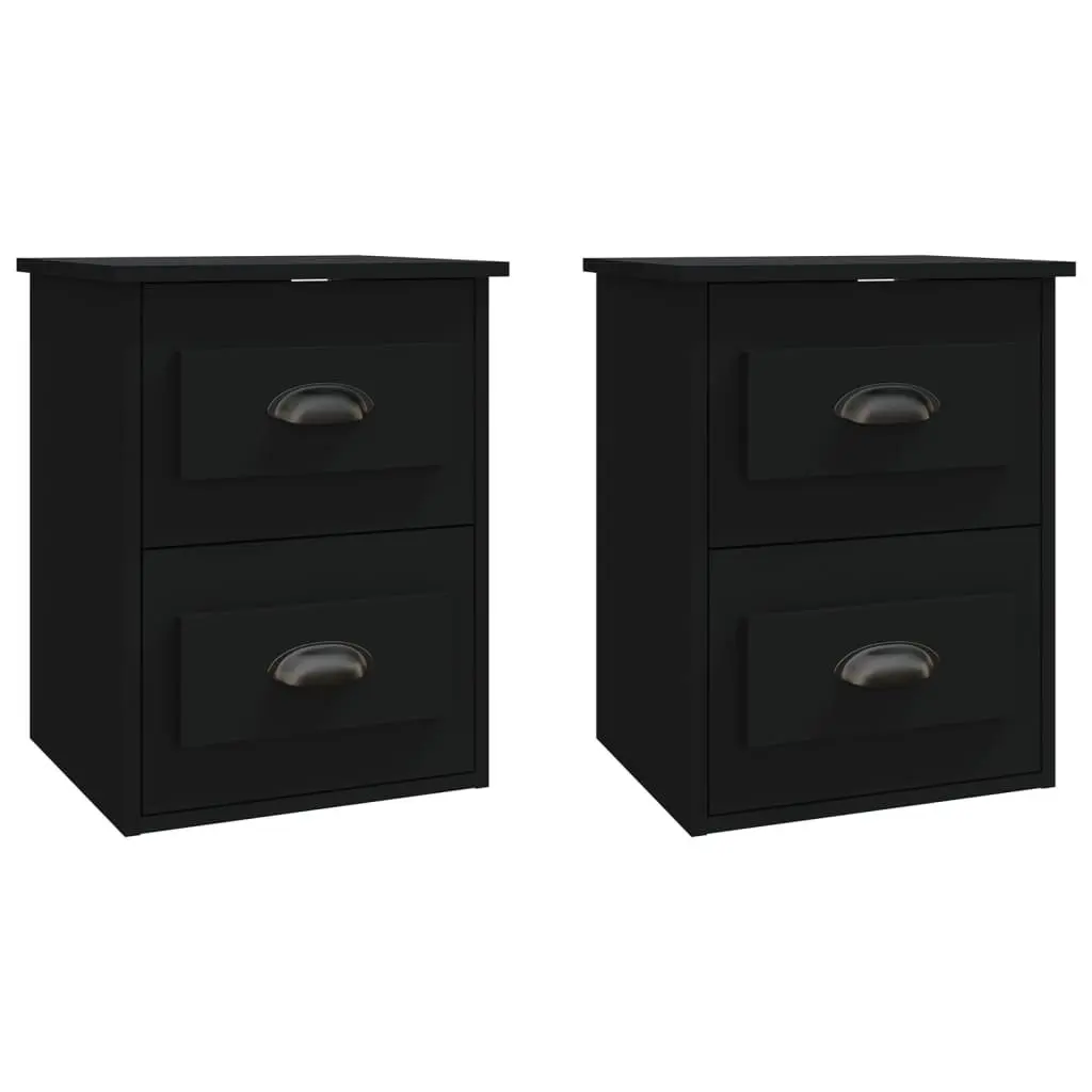 Floating Bedside Cabinet with 2 Drawers for Bedroom