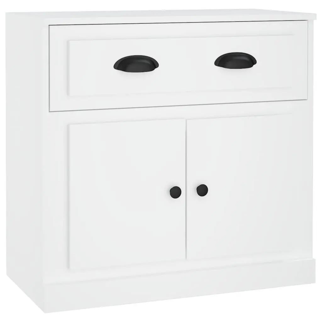 White Sideboard Storage Cabinet 70x35.5x67.5 cm
