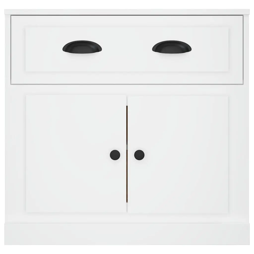 White Sideboard Storage Cabinet 70x35.5x67.5 cm