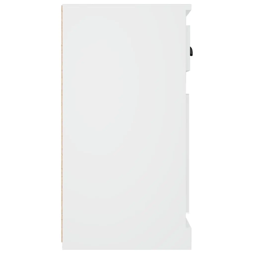 White Sideboard Storage Cabinet 70x35.5x67.5 cm