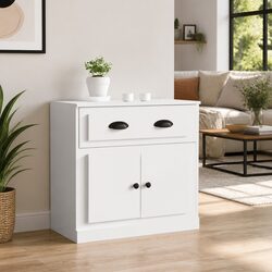 Charming White High Gloss Sideboard for Storage