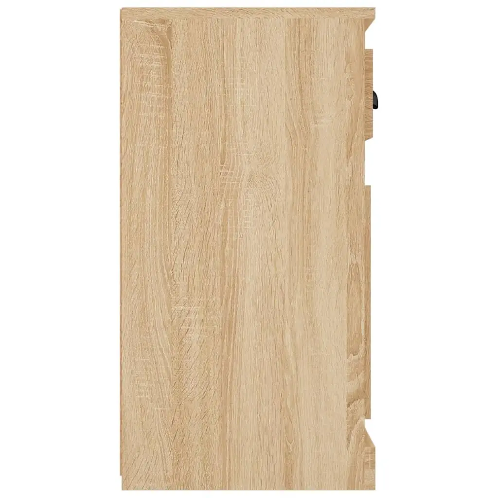 Brown Engineered Wood Sideboard Storage Cabinet 70cm