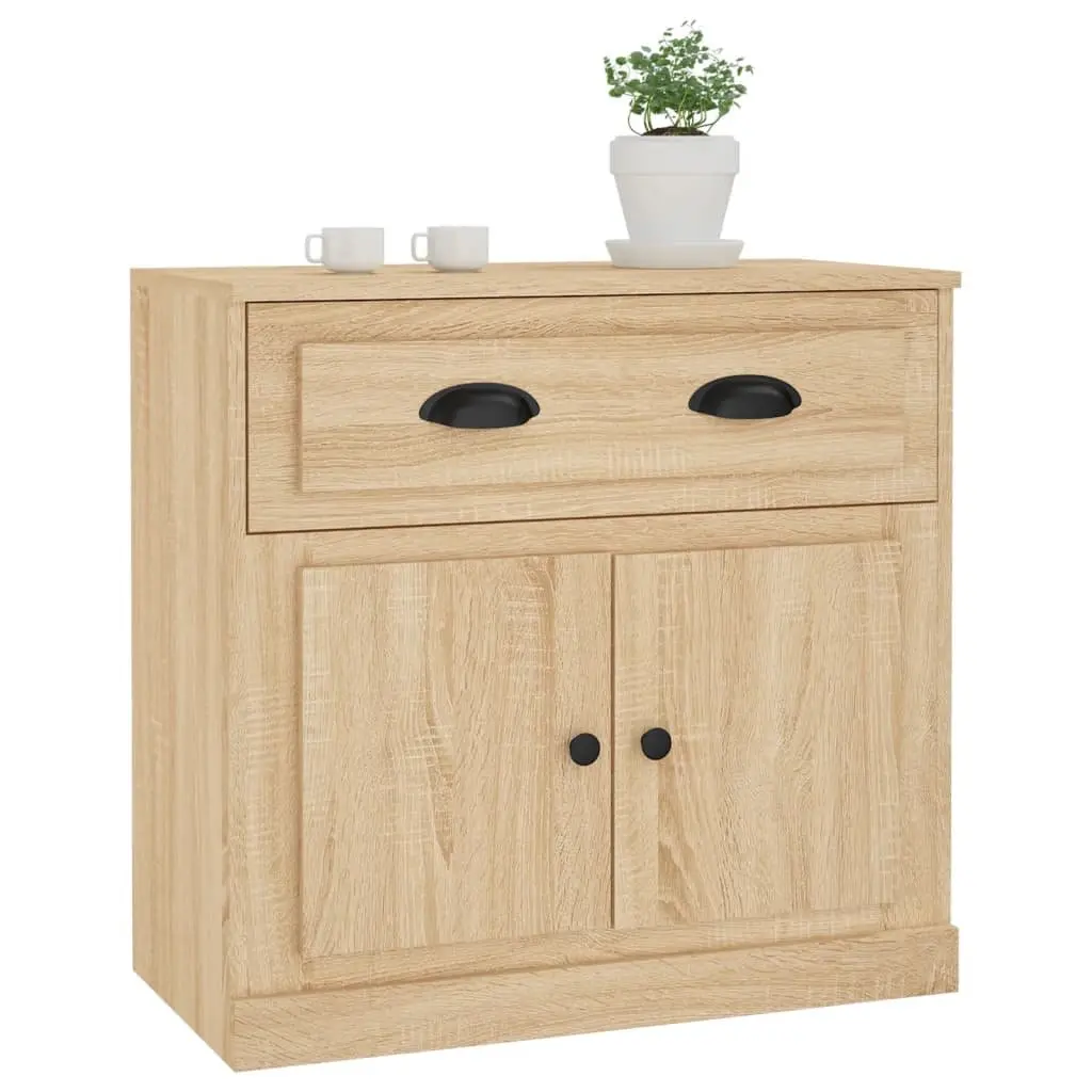 Brown Engineered Wood Sideboard Storage Cabinet 70cm