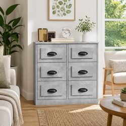 Grey Sideboard Cabinet for Storage and Display 70x35.5x67.5cm