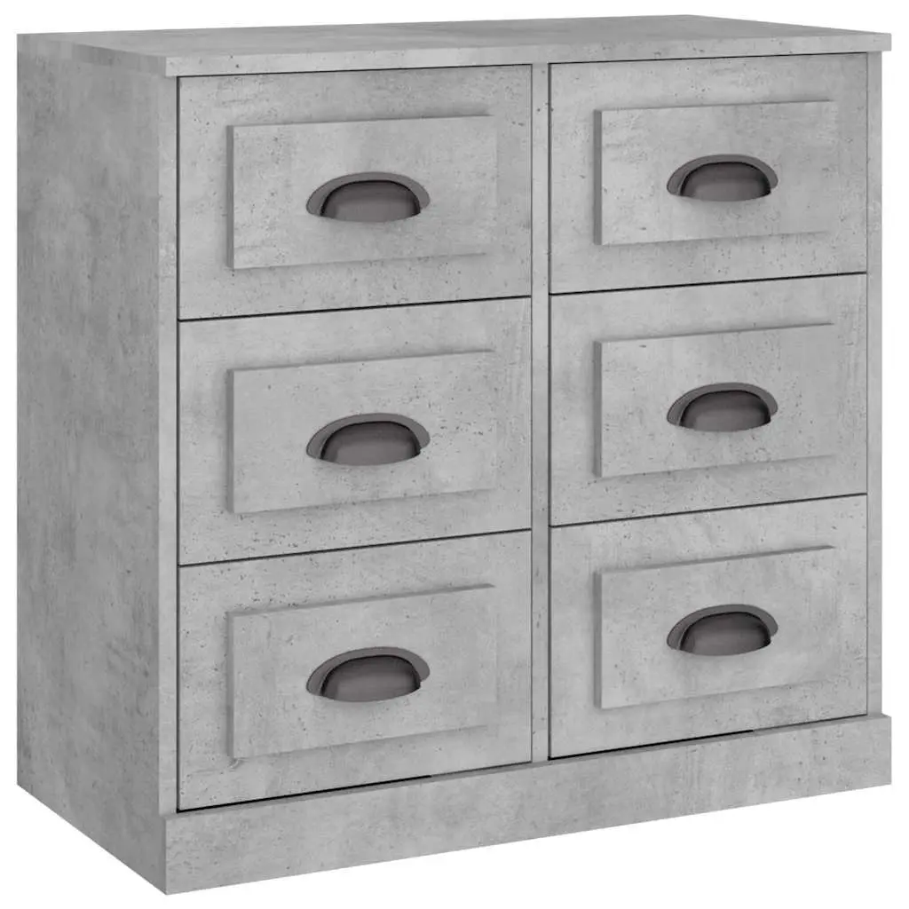 Sideboard Cabinet Grey Engineered Wood Storage Buffet 70x35.5x67.5cm