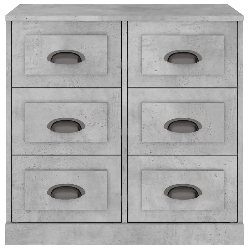 Sideboard Cabinet Grey Engineered Wood Storage Buffet 70x35.5x67.5cm