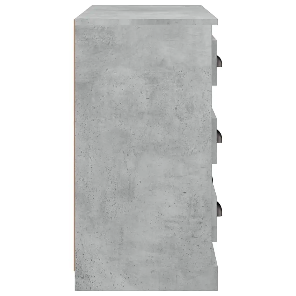 Sideboard Cabinet Grey Engineered Wood Storage Buffet 70x35.5x67.5cm