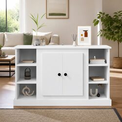 Elegant White Sideboard Storage Cabinet 100x35.5x60cm