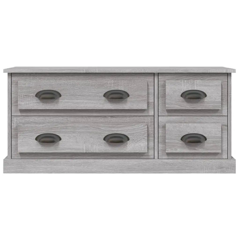 Grey Sonoma TV Cabinet with 4 Drawers 100x35.5x45cm