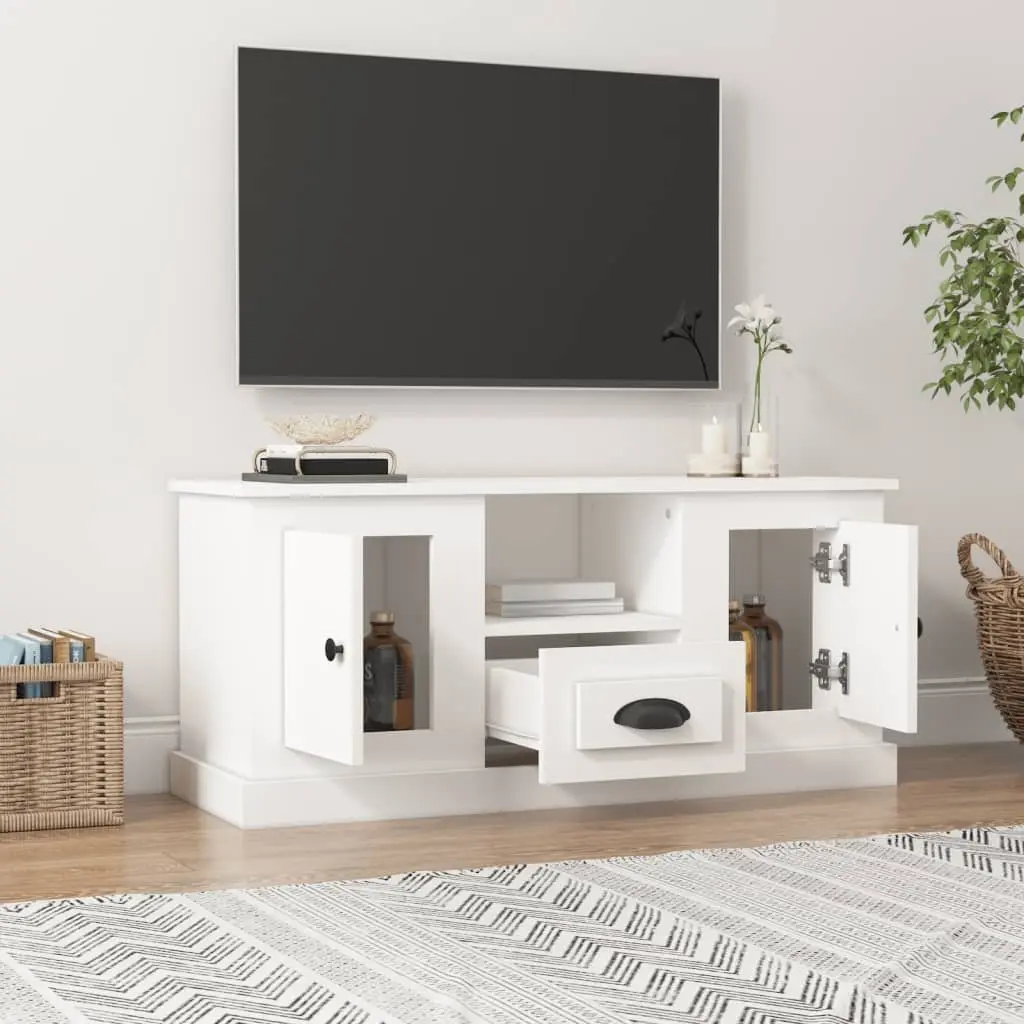White TV Cabinet for Living Room Organization