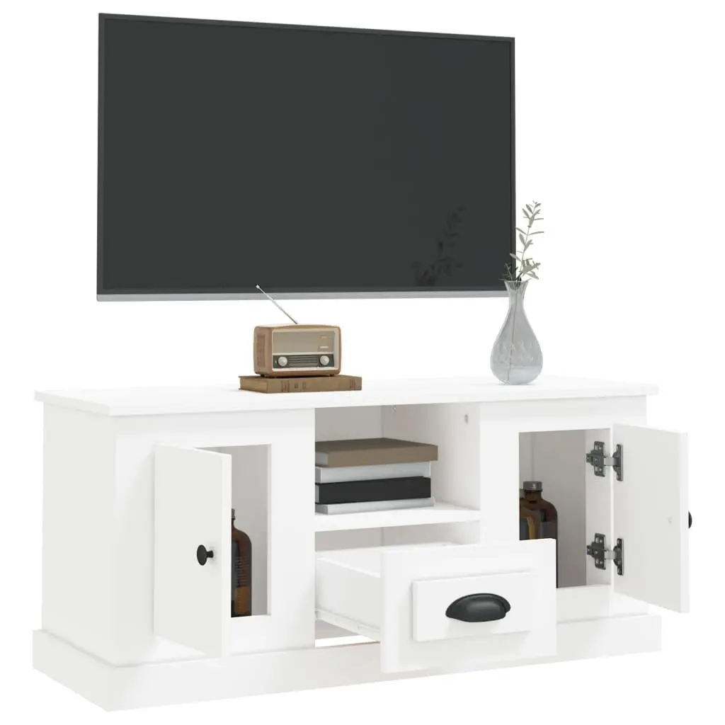 White TV Cabinet for Living Room Organization