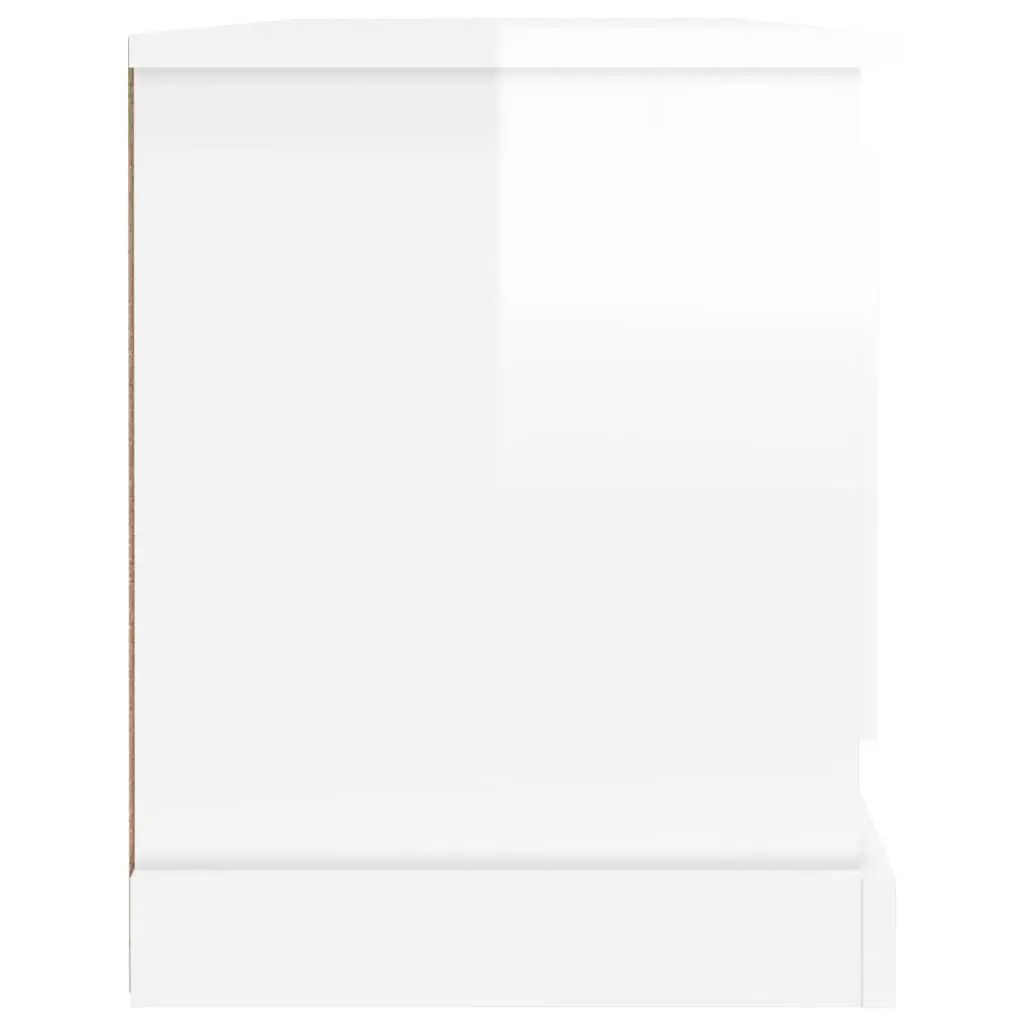TV Cabinet High Gloss White 100cm Engineered Wood Modern Living Room