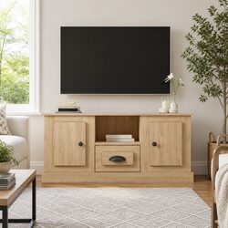 Sonoma Oak Brown Engineered Wood TV Cabinet 100x35.5x45cm