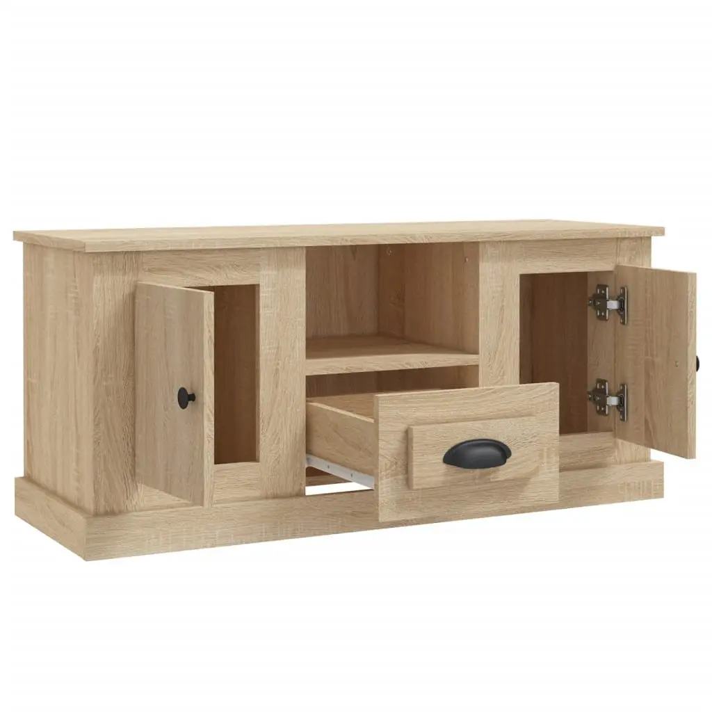 TV Cabinet Brown Engineered Wood 100x35.5x45cm