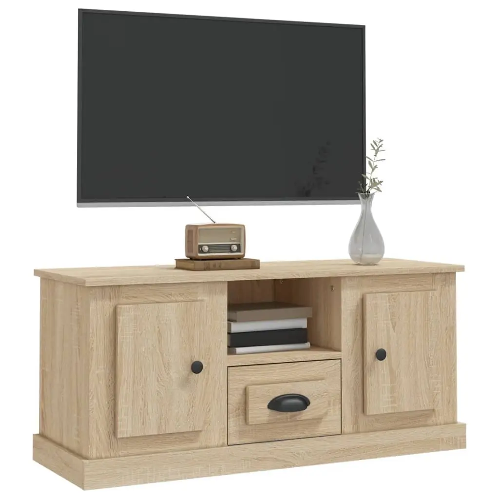 TV Cabinet Brown Engineered Wood 100x35.5x45cm