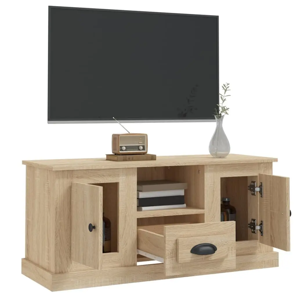 TV Cabinet Brown Engineered Wood 100x35.5x45cm