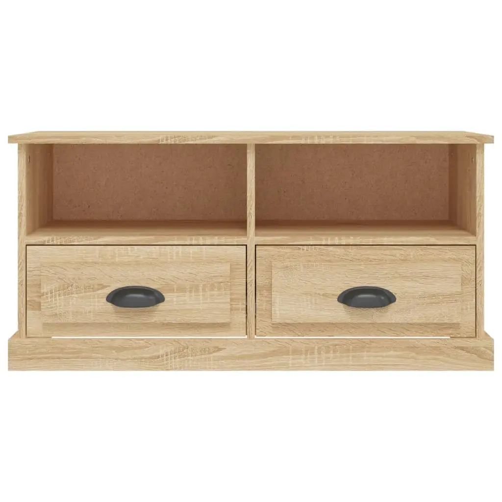 TV Cabinet Sonoma Oak Brown Engineered Wood Storage Unit with Drawers