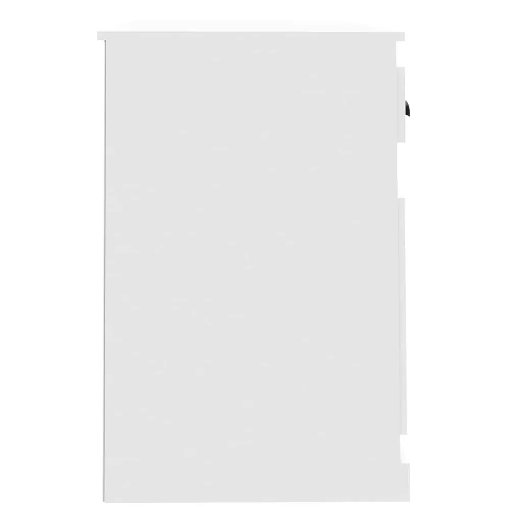 White High Gloss Desk with Drawer