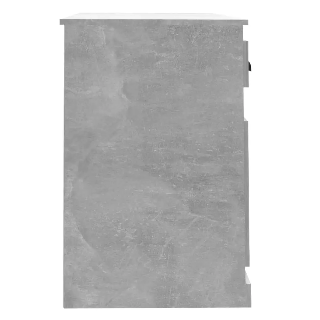 Grey Desk with Storage for Home Office 115x50x75cm