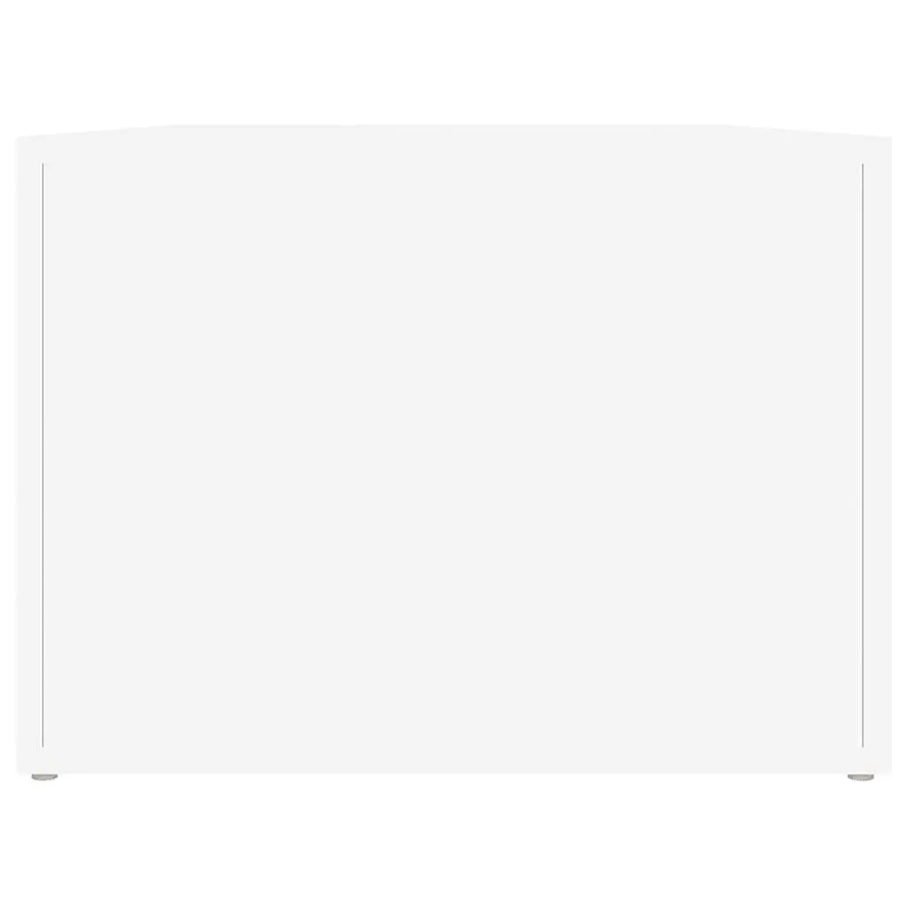White Coffee Table with Storage 80x50x36cm for Living Room