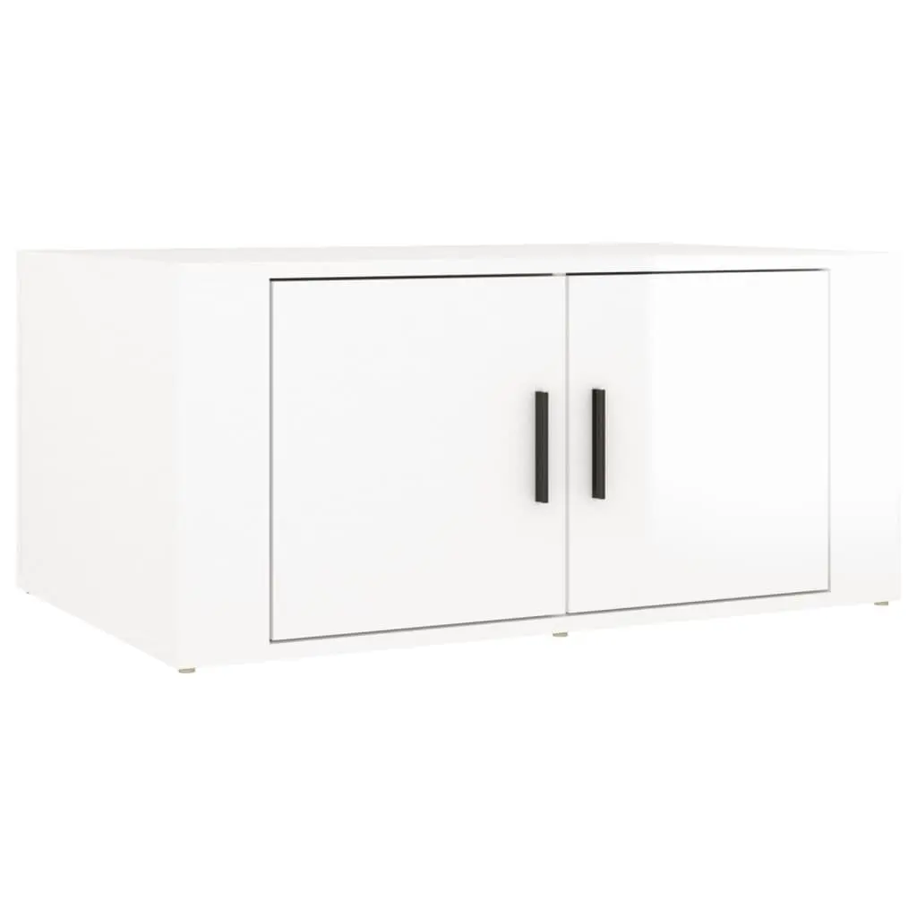 White High Gloss Coffee Table with Storage