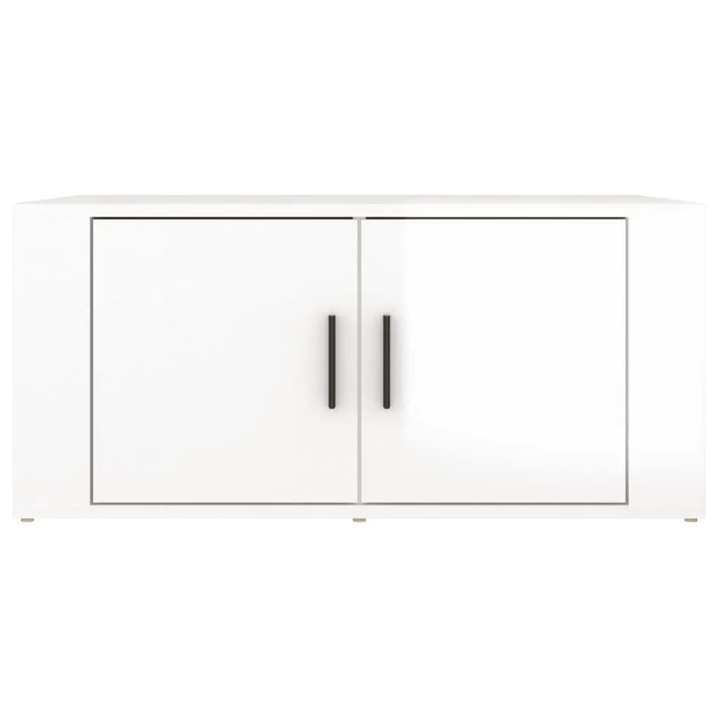 White High Gloss Coffee Table with Storage