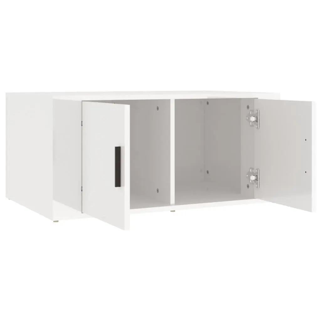 White High Gloss Coffee Table with Storage