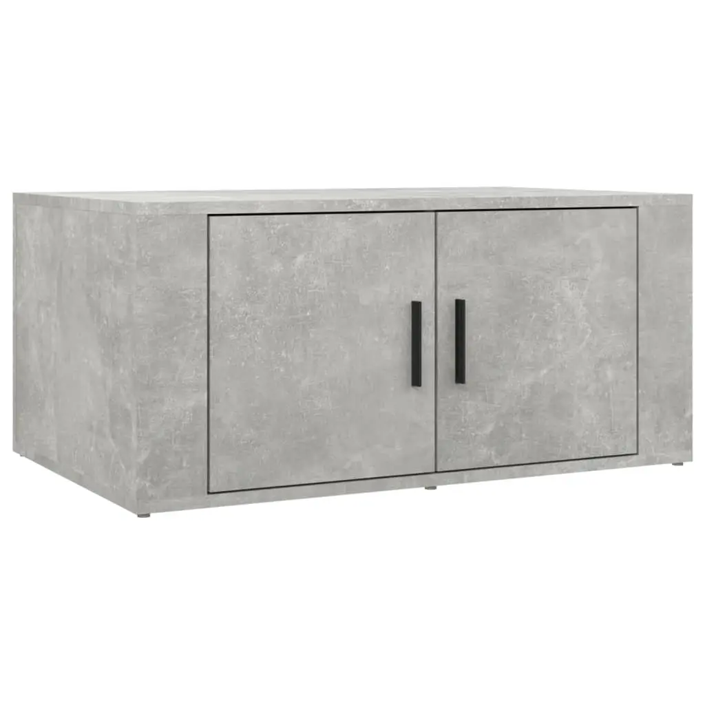 Coffee Table Grey Engineered Wood 80W x 50D x 36H cm Storage Compartments