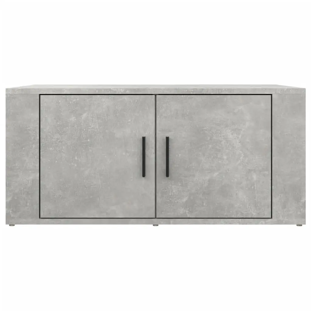 Coffee Table Grey Engineered Wood 80W x 50D x 36H cm Storage Compartments