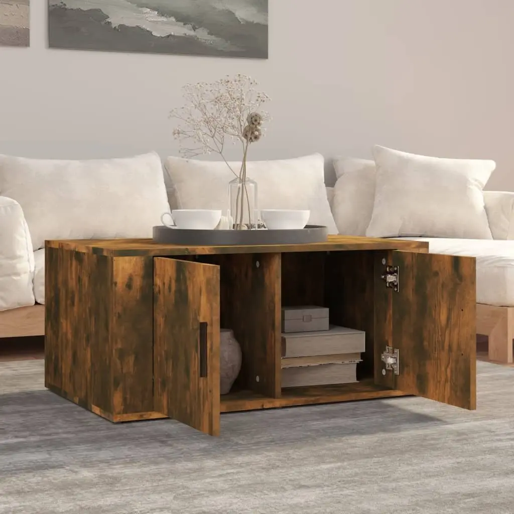 Coffee Table Brown Engineered Wood 80L x 50W x 36H cm