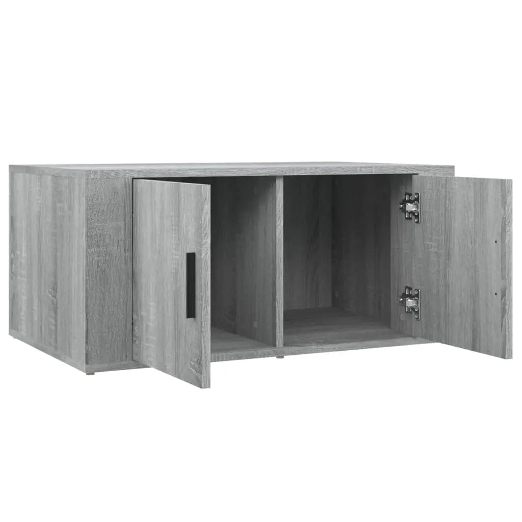 Coffee Table Grey Sonoma 80x50x36 cm Engineered Wood Storage Compartments