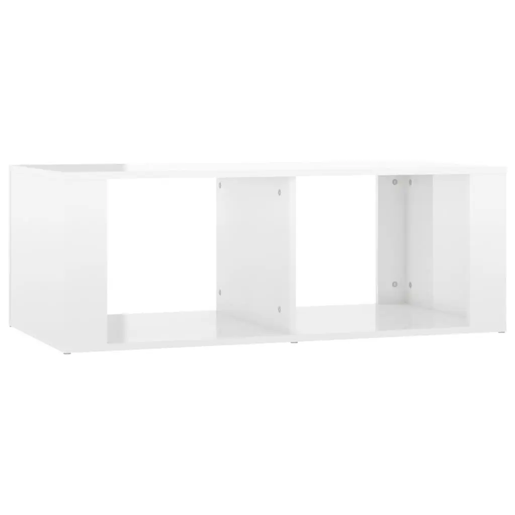 Coffee Table White High Gloss Modern 100 x 50 x 36 cm Engineered Wood