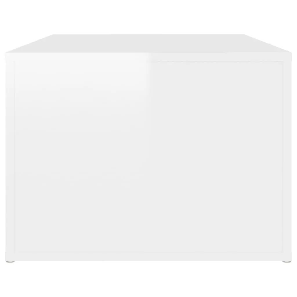 Coffee Table White High Gloss Modern 100 x 50 x 36 cm Engineered Wood