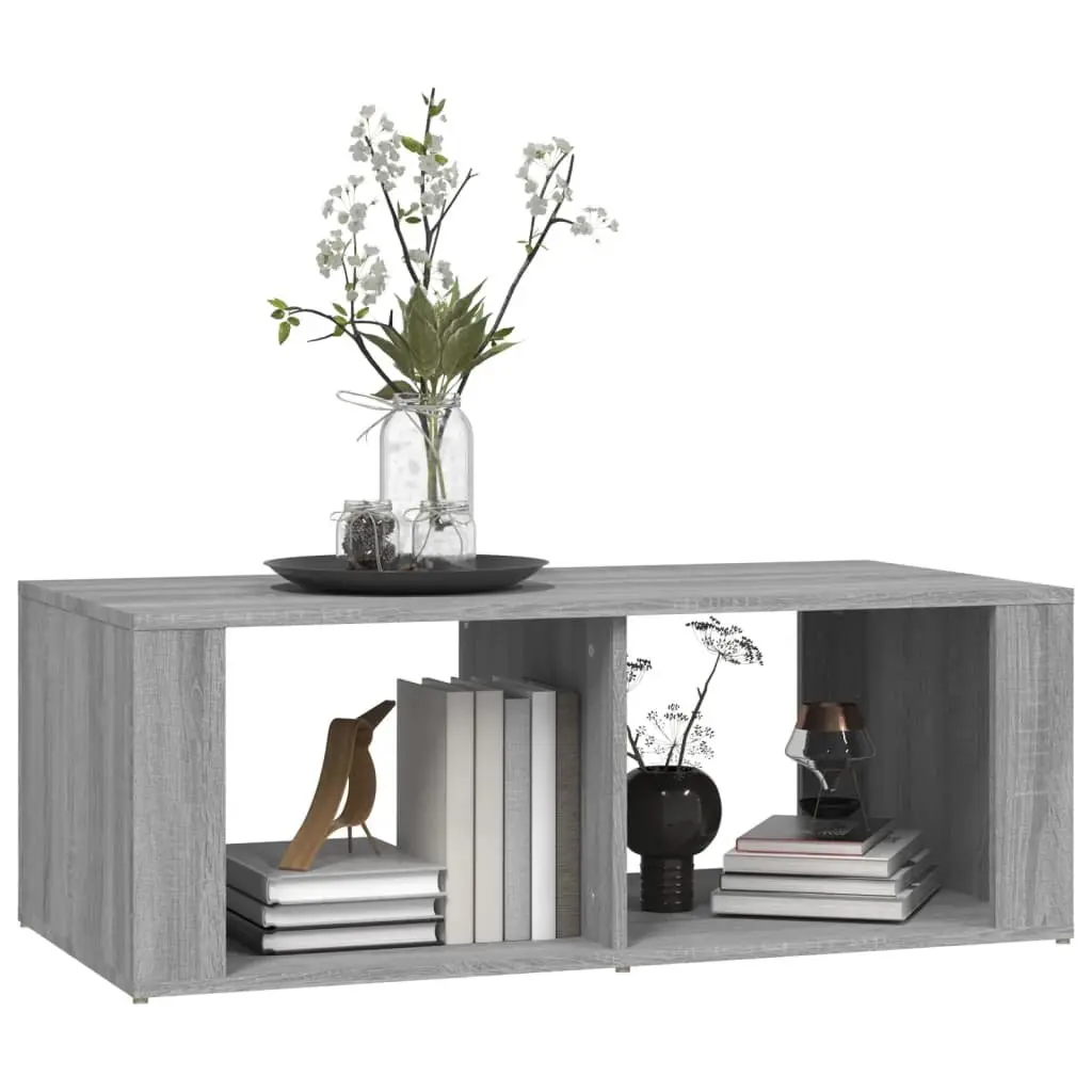 Coffee Table Grey Sonoma 100x50x36 cm Engineered Wood Modern Living Room Storage Organiser