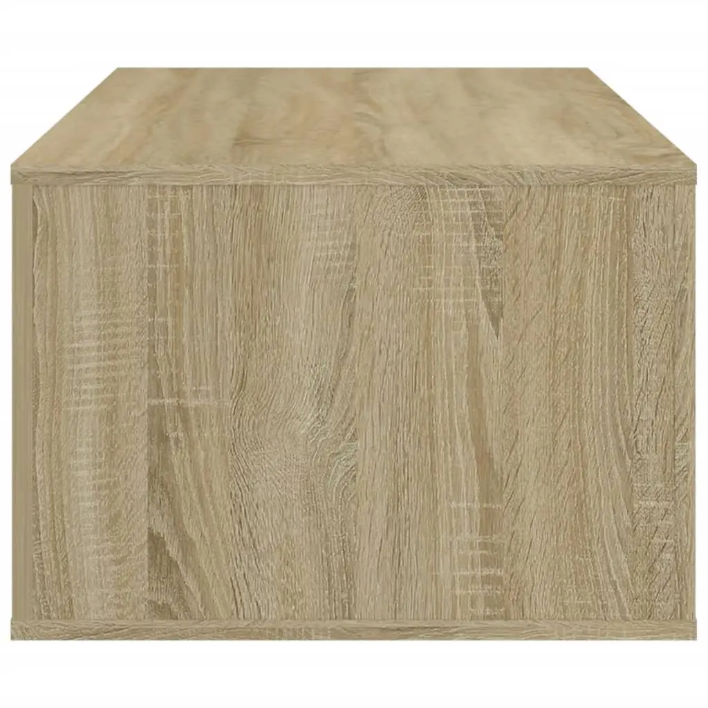 Coffee Table with Storage Drawer Open Compartment Brown Engineered Wood