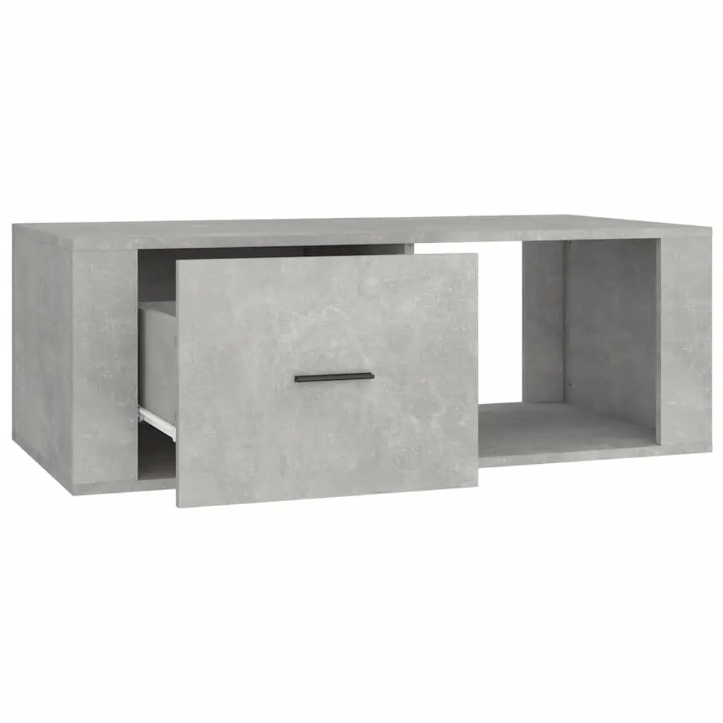 Grey Coffee Table with Storage Drawer 100x50.5x35cm