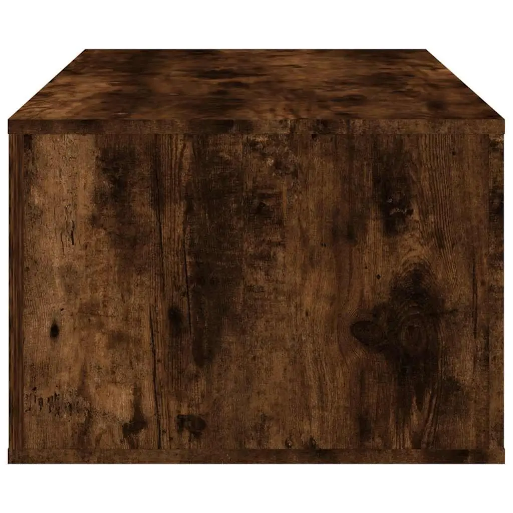 Coffee Table Brown Engineered Wood 100 x 50.5 x 35 cm with Storage Drawer and Open Compartment