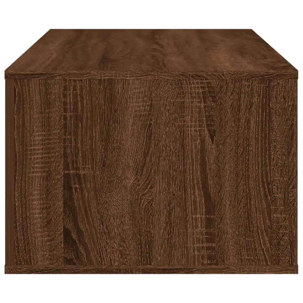 Brown Oak Engineered Wood Coffee Table for Living Rooms