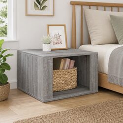Elegant Grey Sonoma Engineered Wood Nightstand