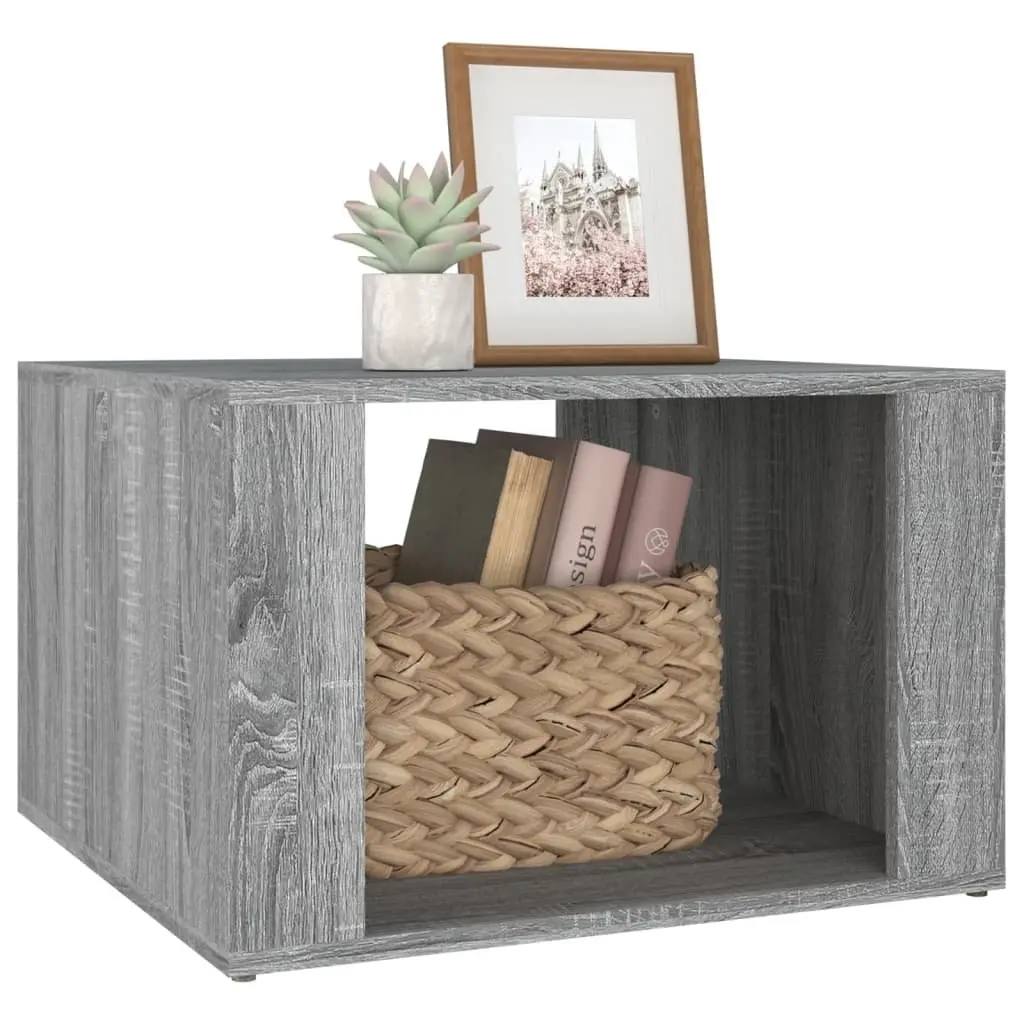 Bedside Table Grey Sonoma Engineered Wood Storage Nightstand