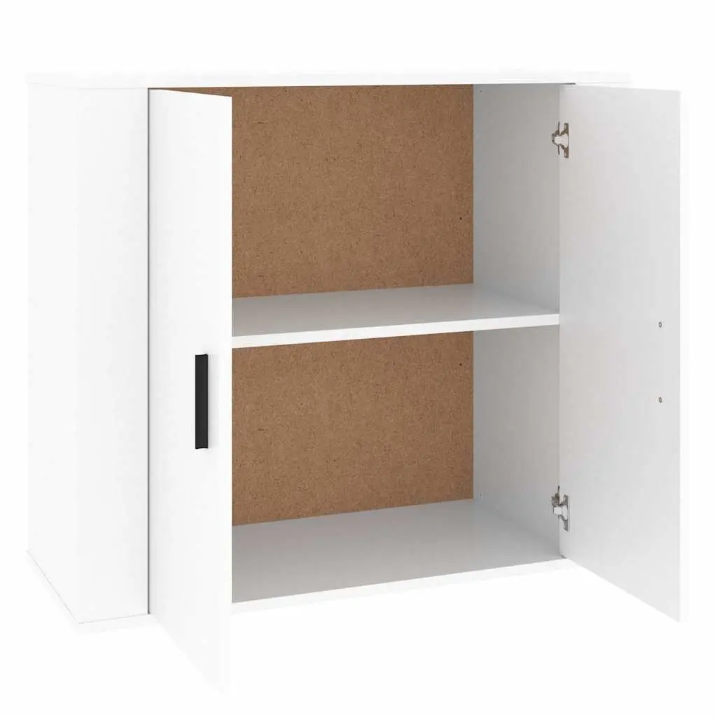 Sideboard White 80x33x70 cm Engineered Wood Storage Cabinet Cupboard Doors