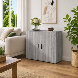 Warm Grey Sonoma Sideboard 80x33x70 cm Storage Cabinet