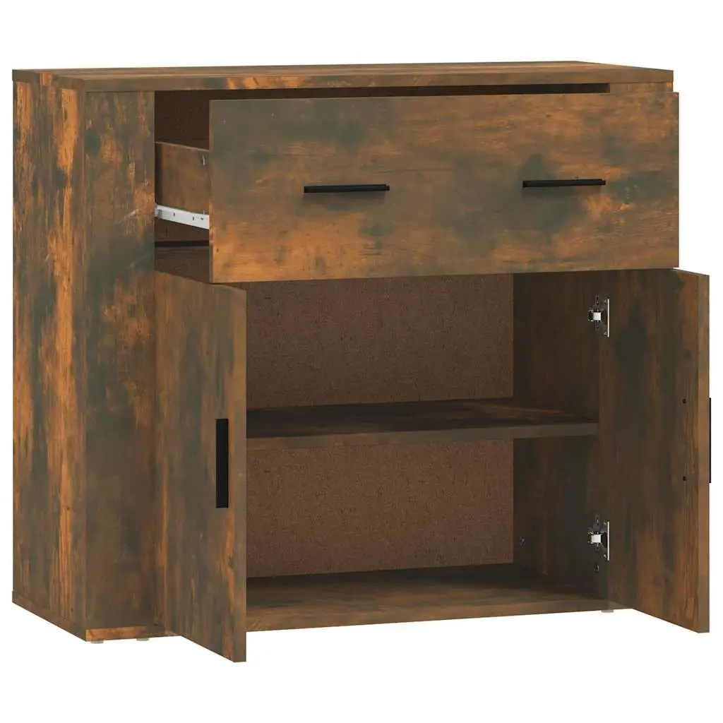 Brown Engineered Wood Sideboard Storage Cabinet