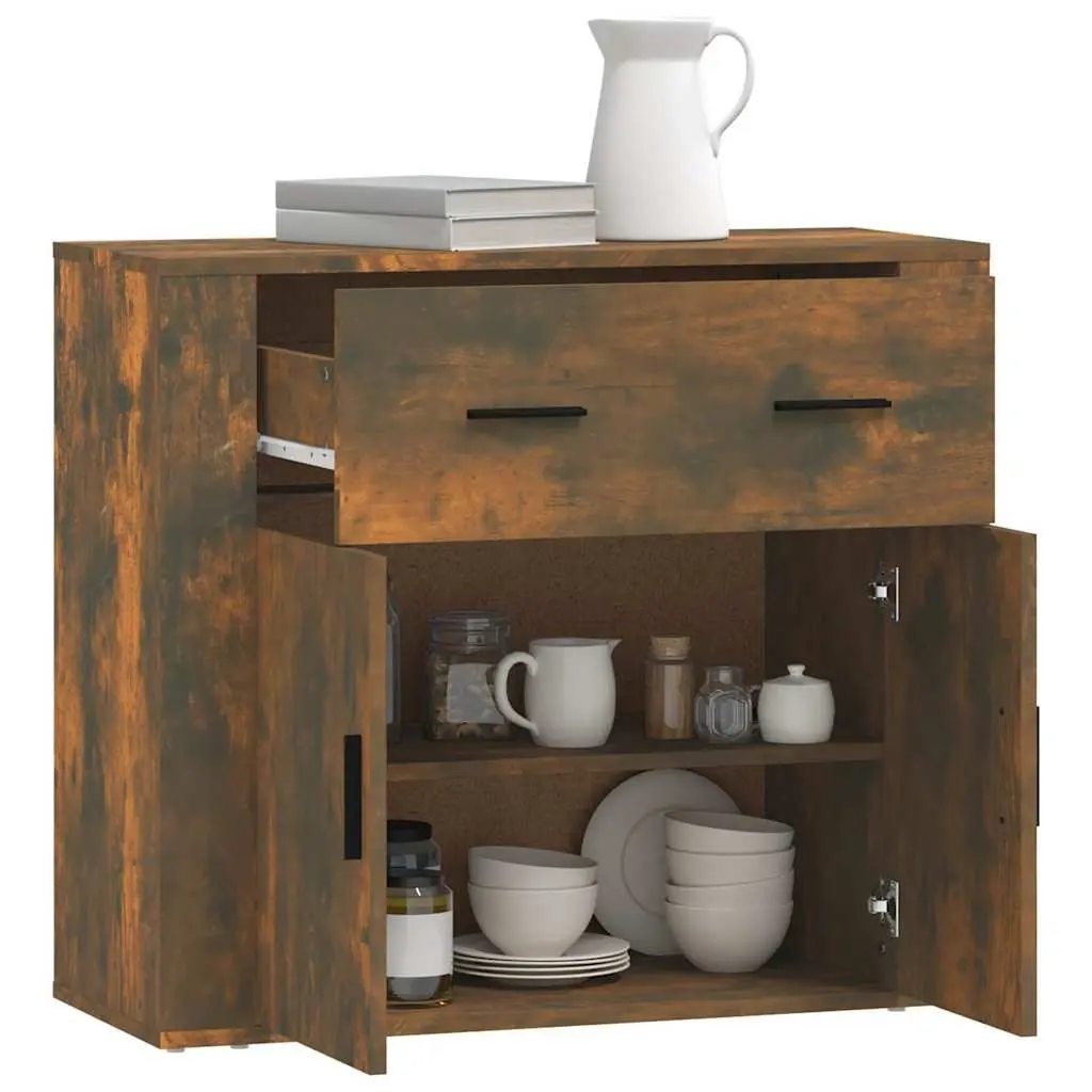 Brown Engineered Wood Sideboard Storage Cabinet