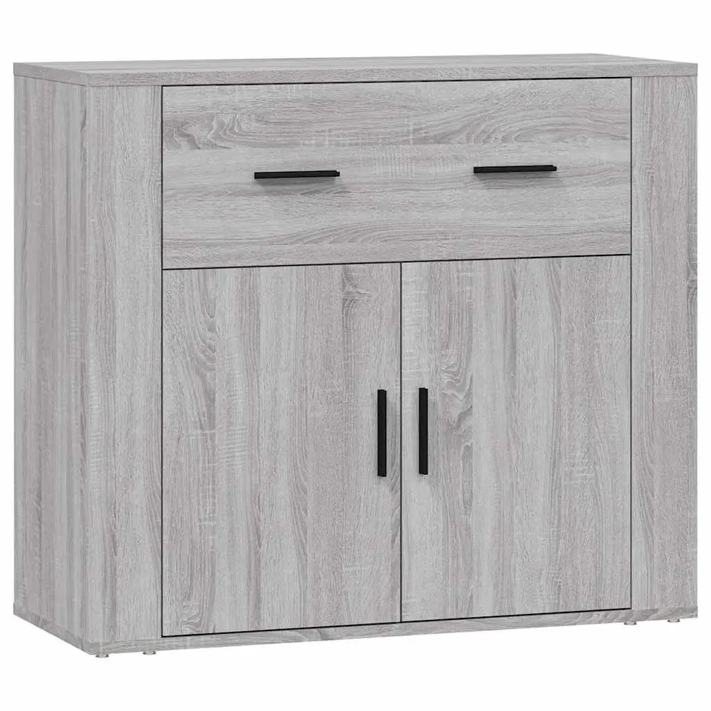 Grey Sideboard Storage Cabinet with Compartments